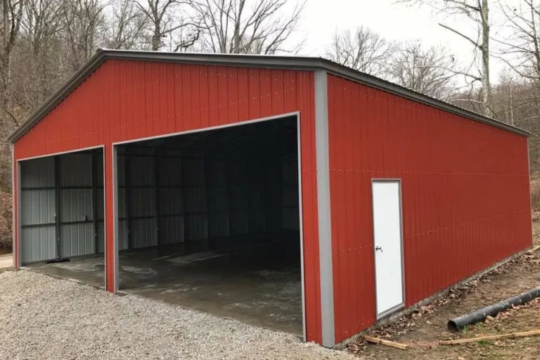 Concrete Steel Front Entry Garage 28x40 - Big Buildings Direct