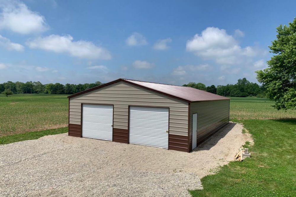 Varner 2 Car Metal Garage 24x25 Big Buildings Direct